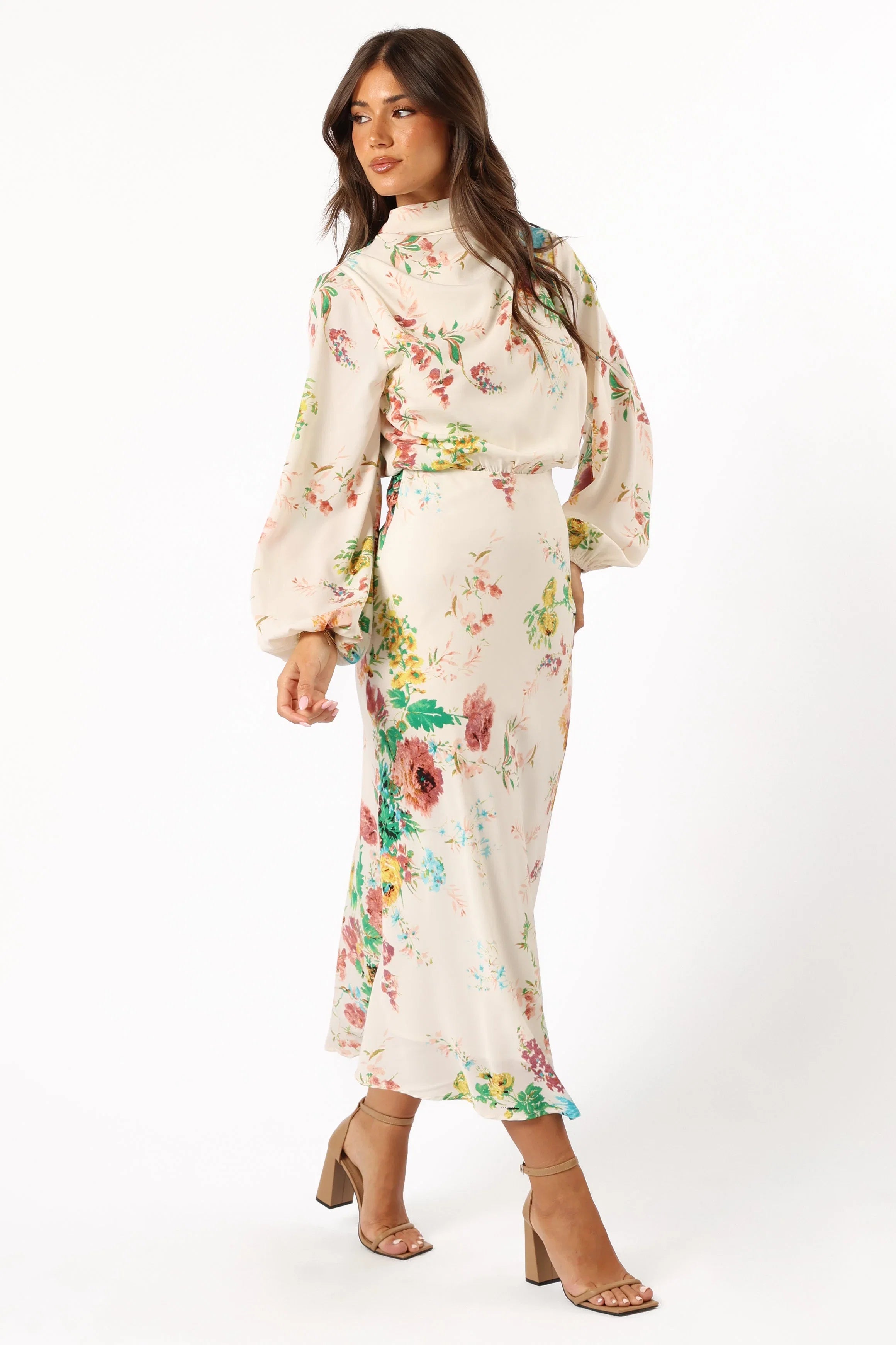 Sophia Long Sleeve Dress White Floral