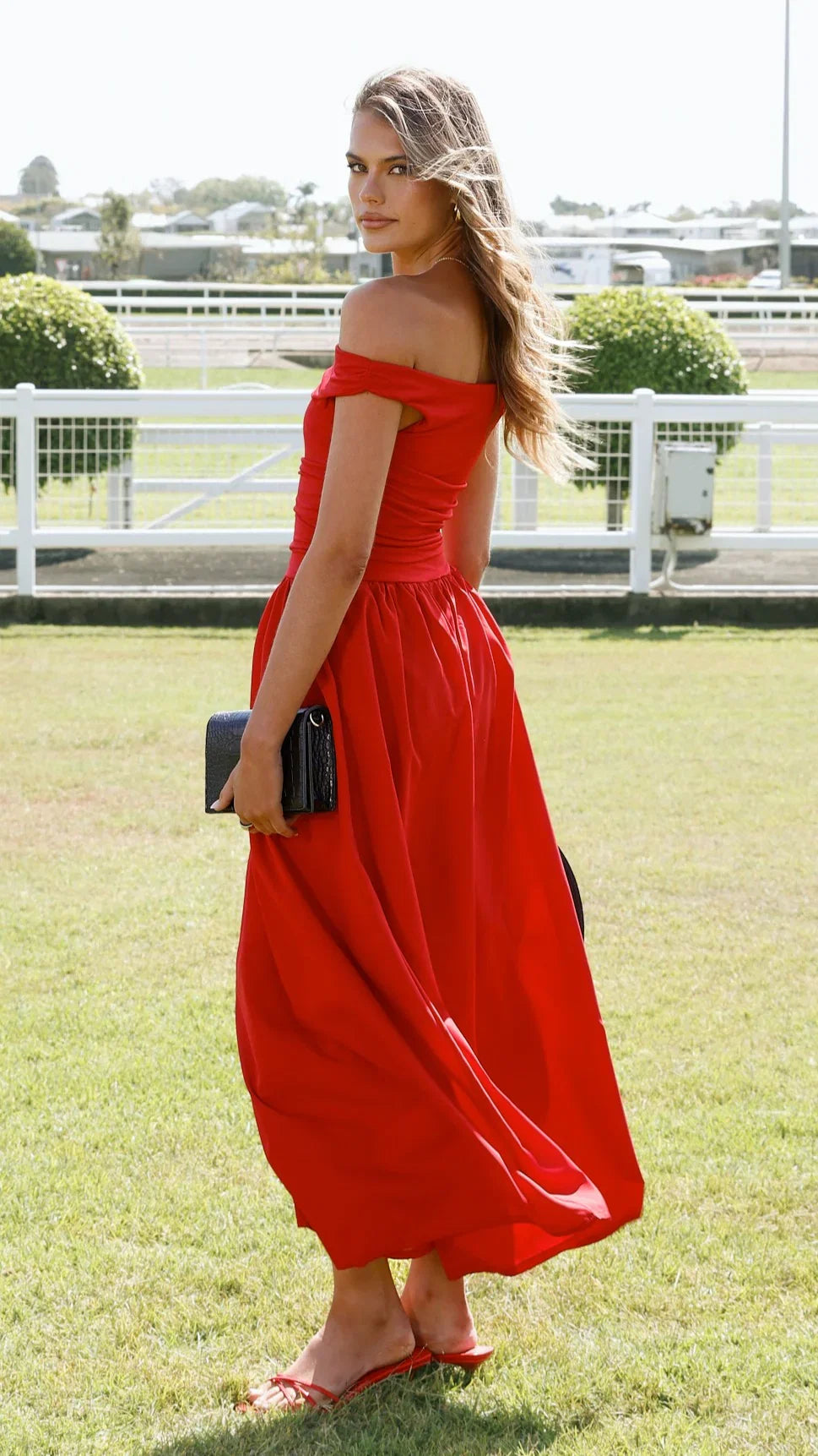 Immy Midi Dress Red