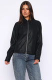 Never Possible PU Jacket Black