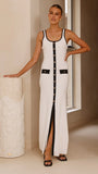 Rhi Maxi Dress White Black
