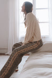 Fletcher Denim Racer Pants Leopard