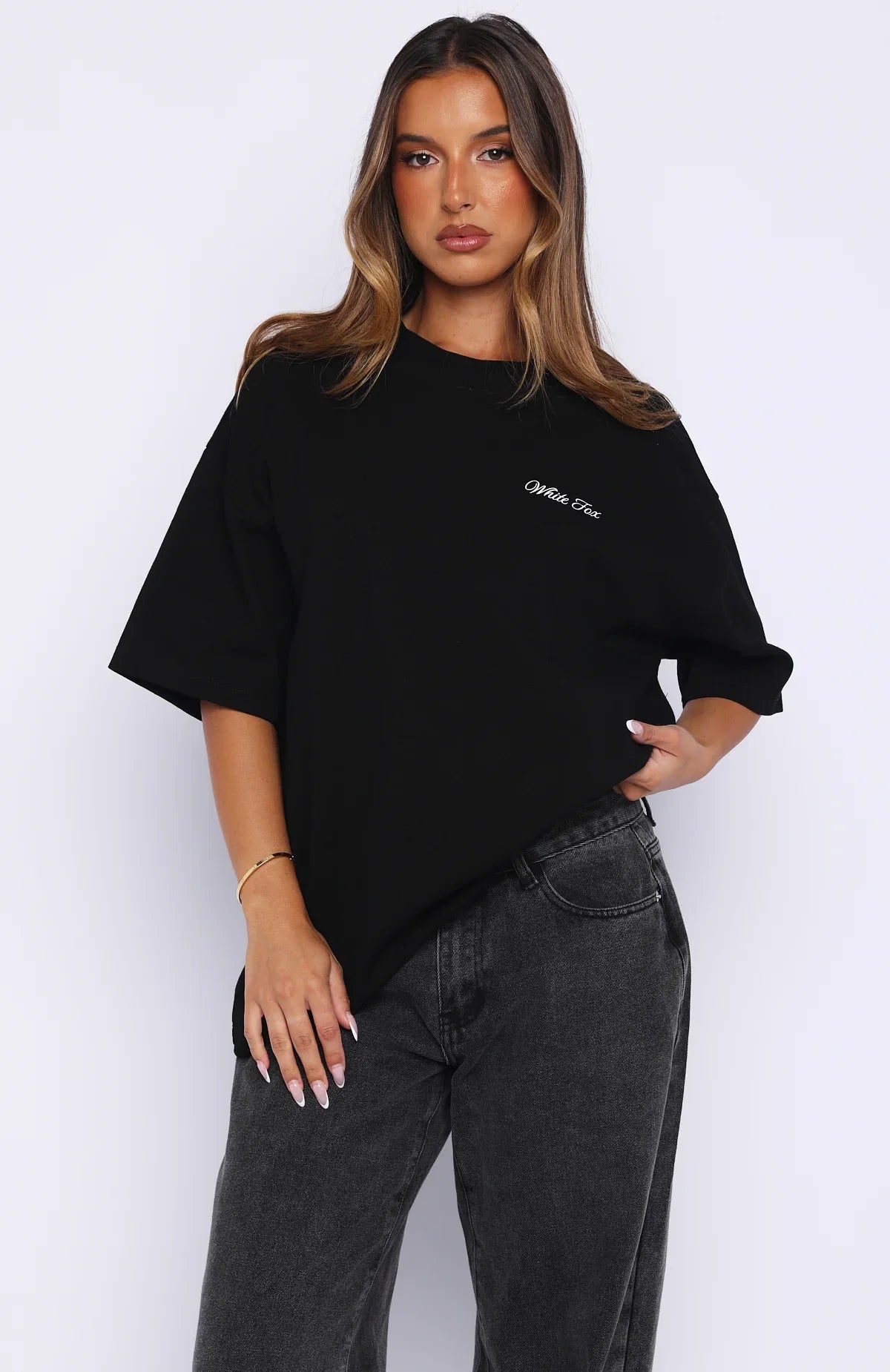 At Second Glance Oversized Tee Black