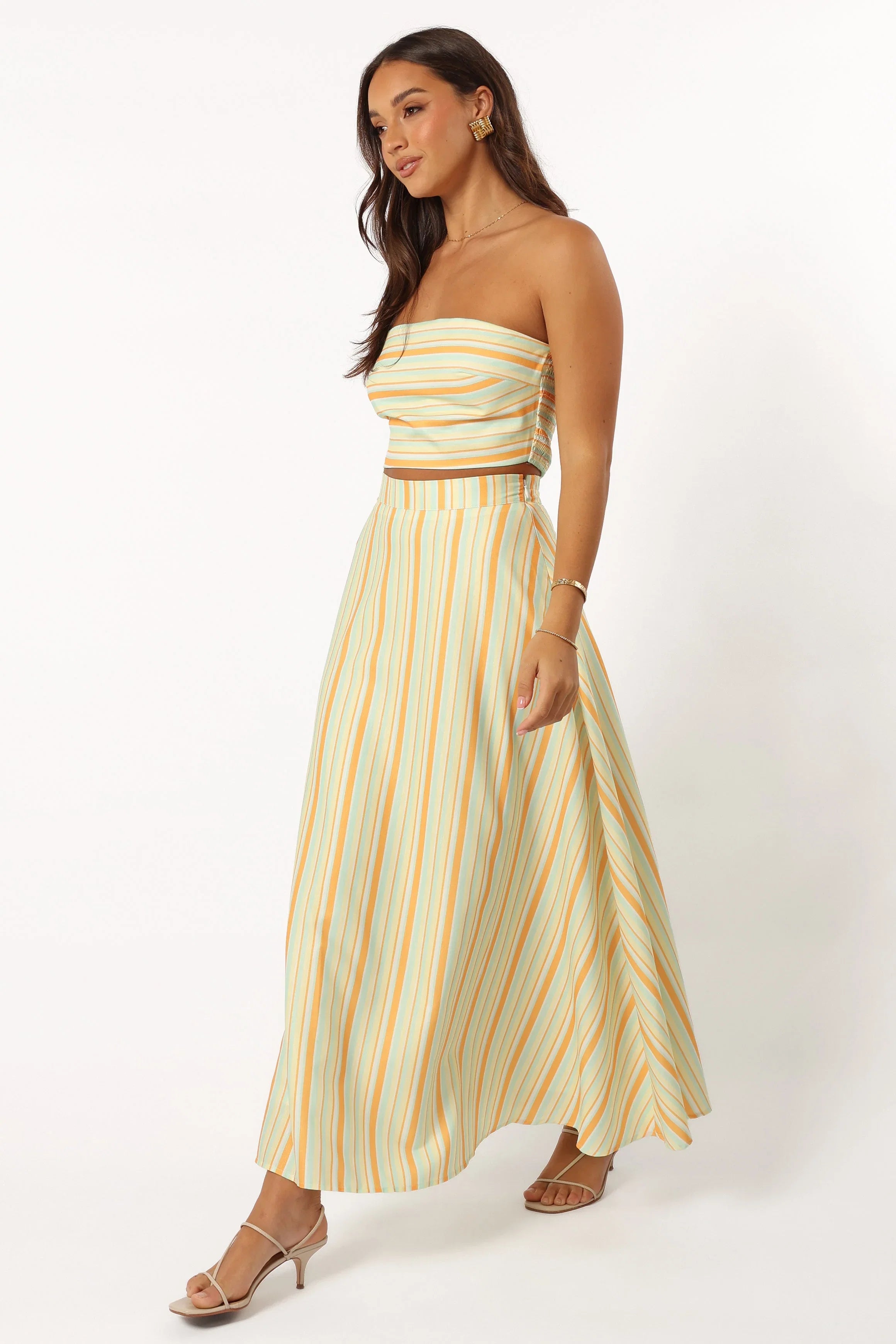 Serafina Two Piece Set Orange Stripe