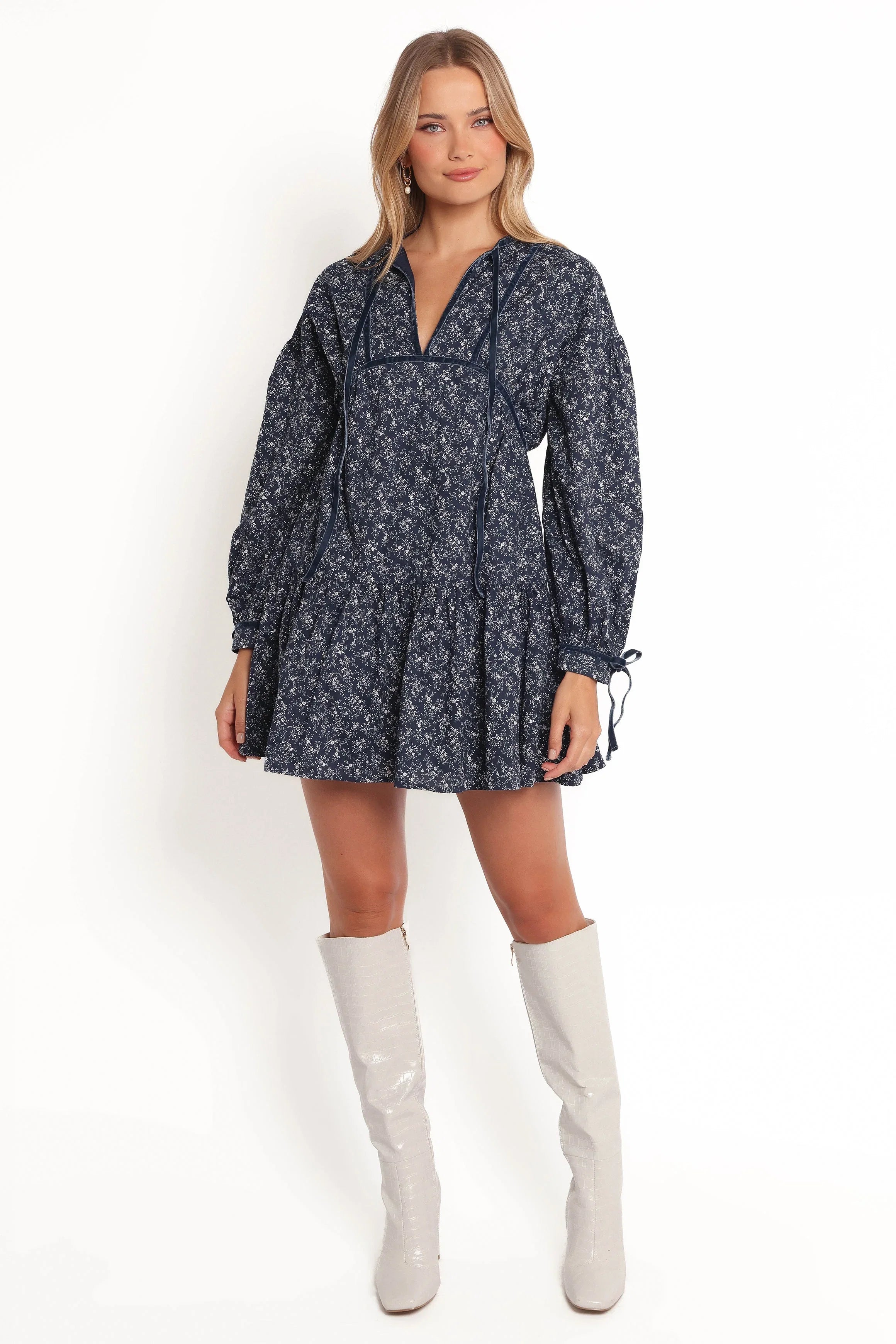 Brooklyn Mini Dress Blue Floral