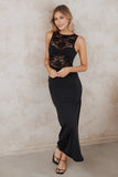 Tinashe Lace Midi Dress Black