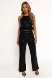 Drea Sequin Pants Black