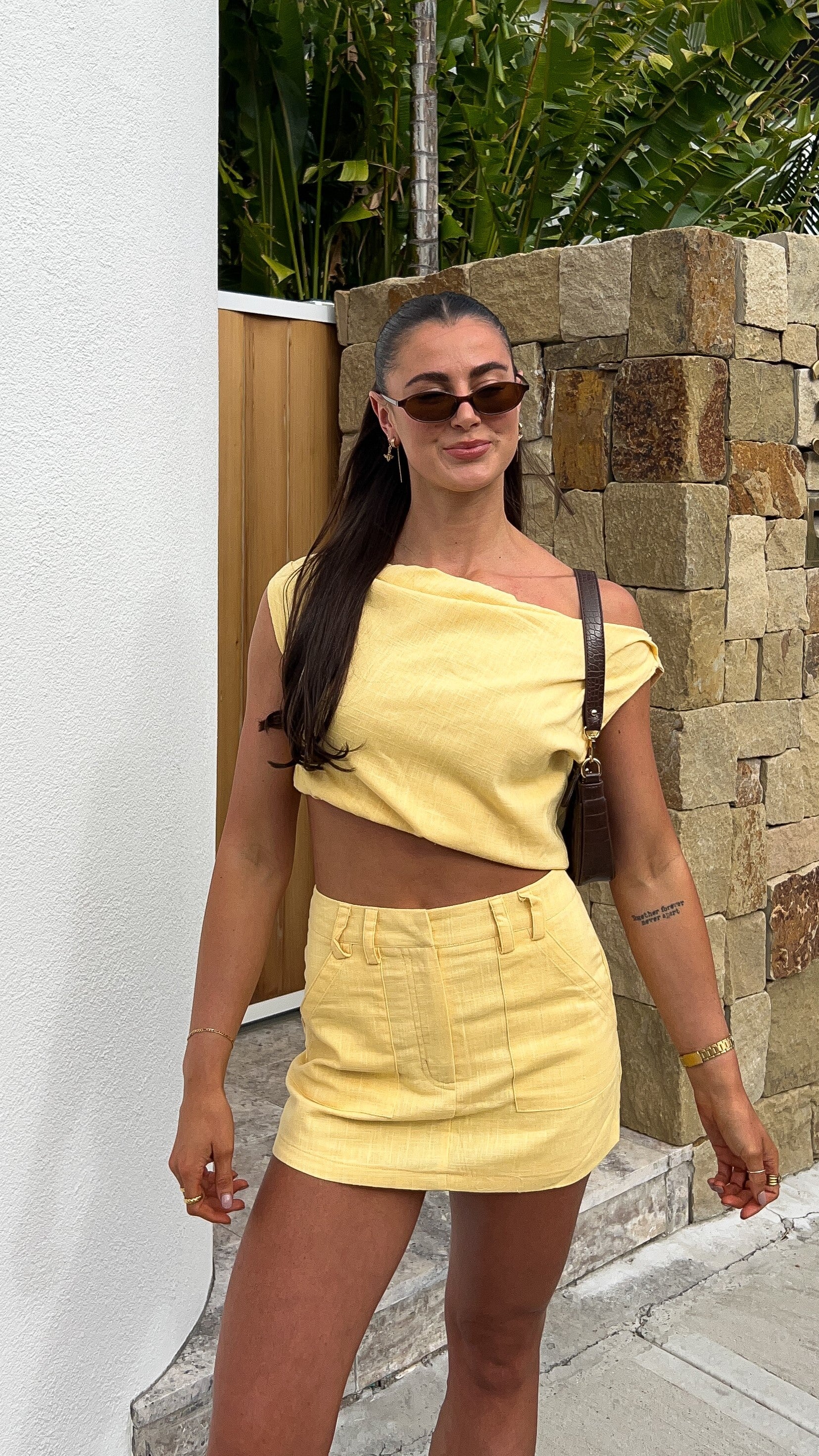 Charla Mini Skort Yellow