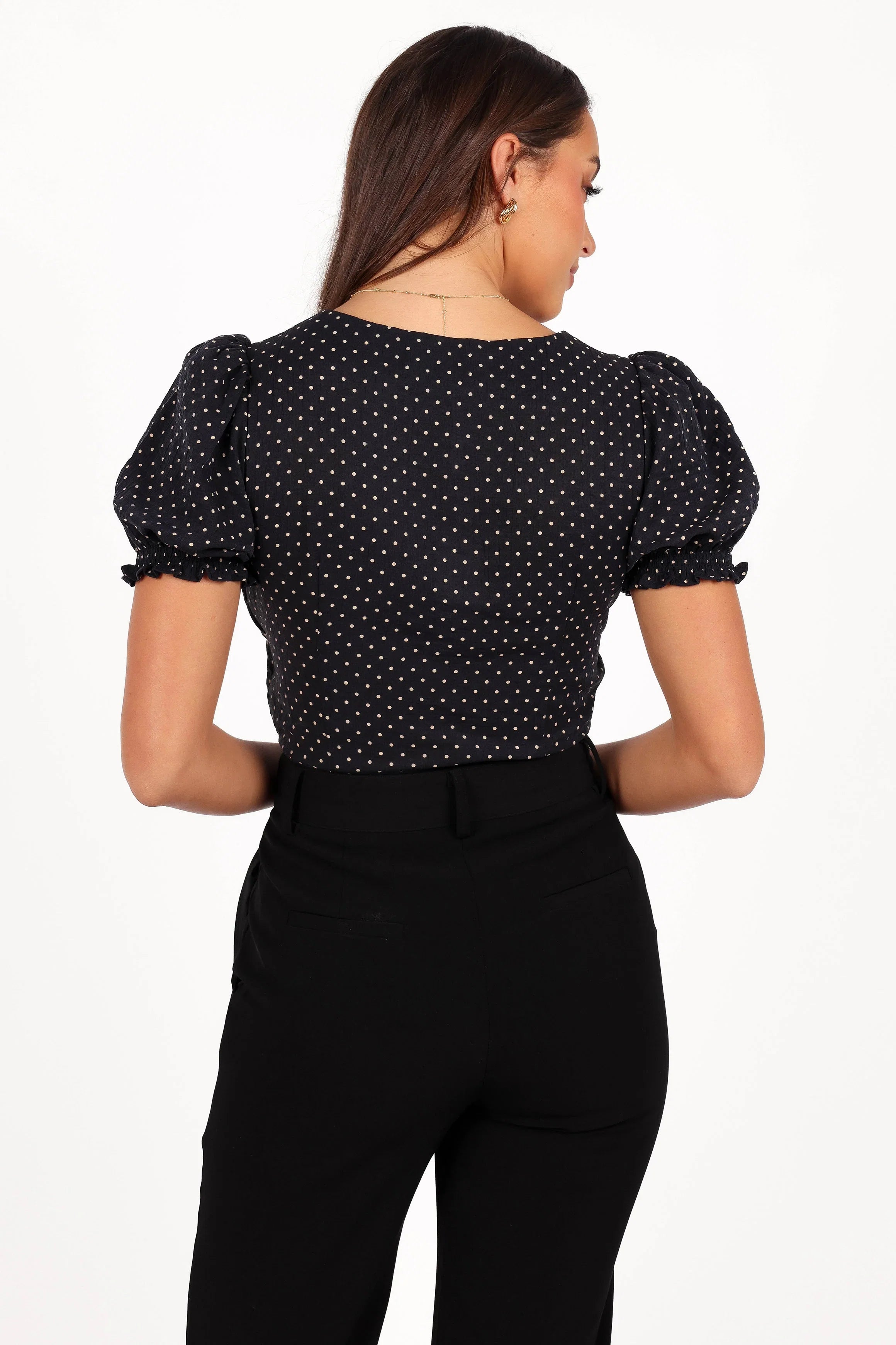 Noel Top Black Cream