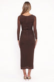 Honor Midi Dress Chocolate