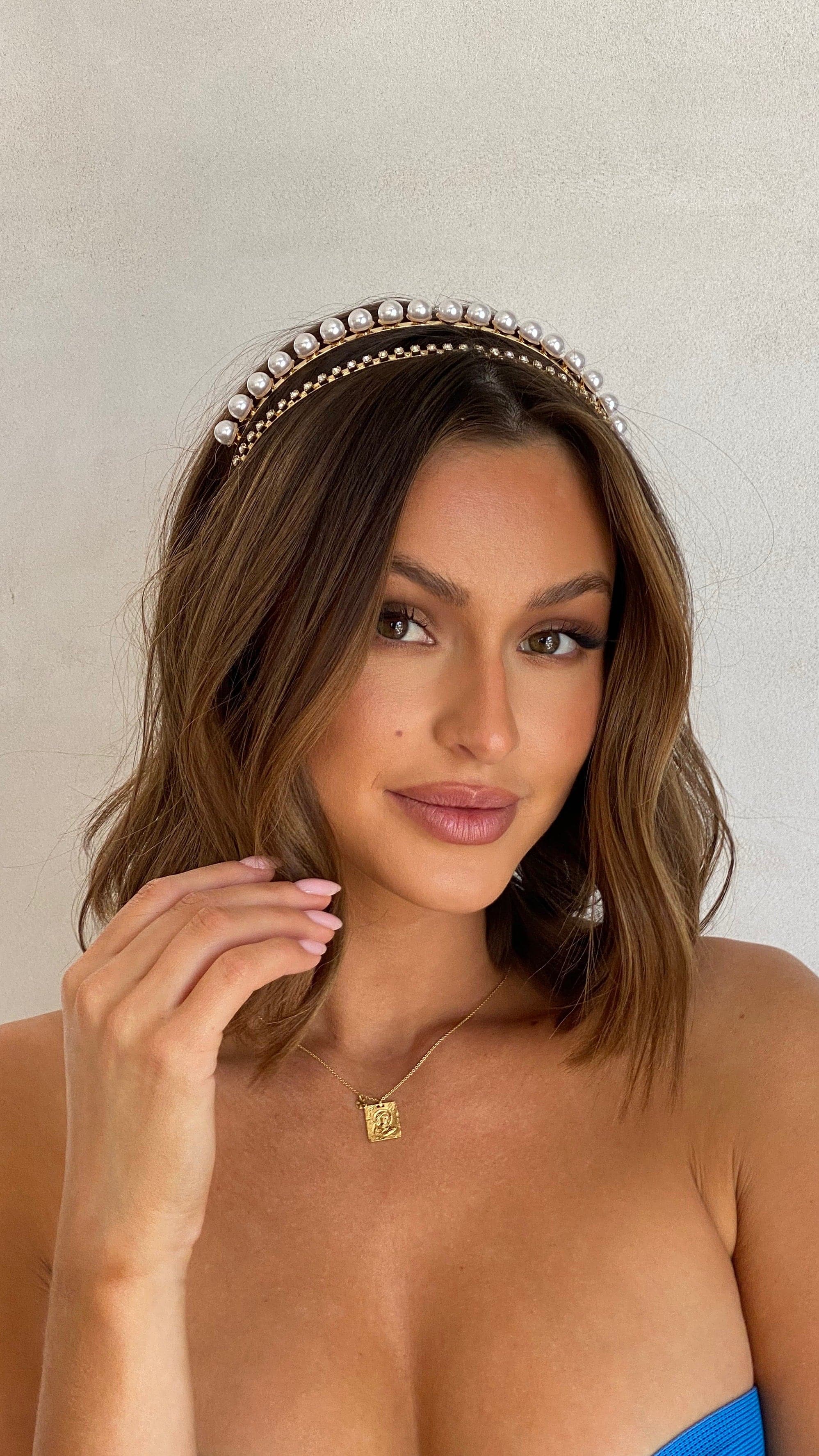 Sinclair Headpiece Gold Pearl