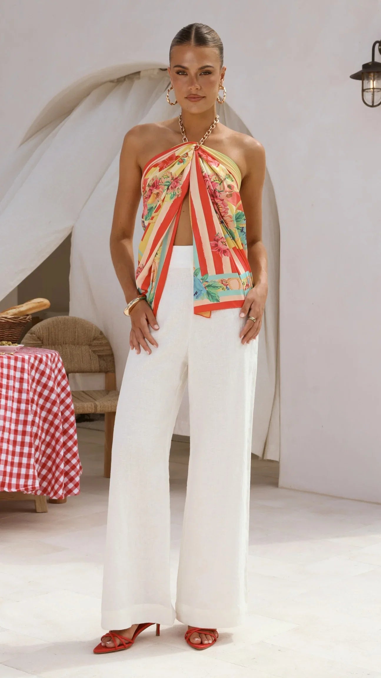 Imogen Scarf Positano Red