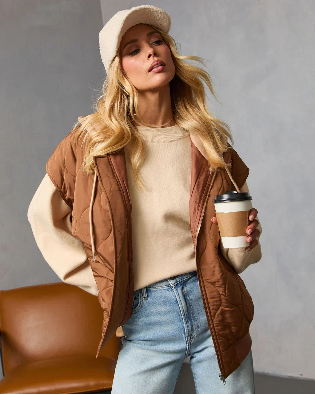 Fall And Forever Hooded Puffer Vest