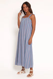 Alessandra Maxi Dress Blue Stripe