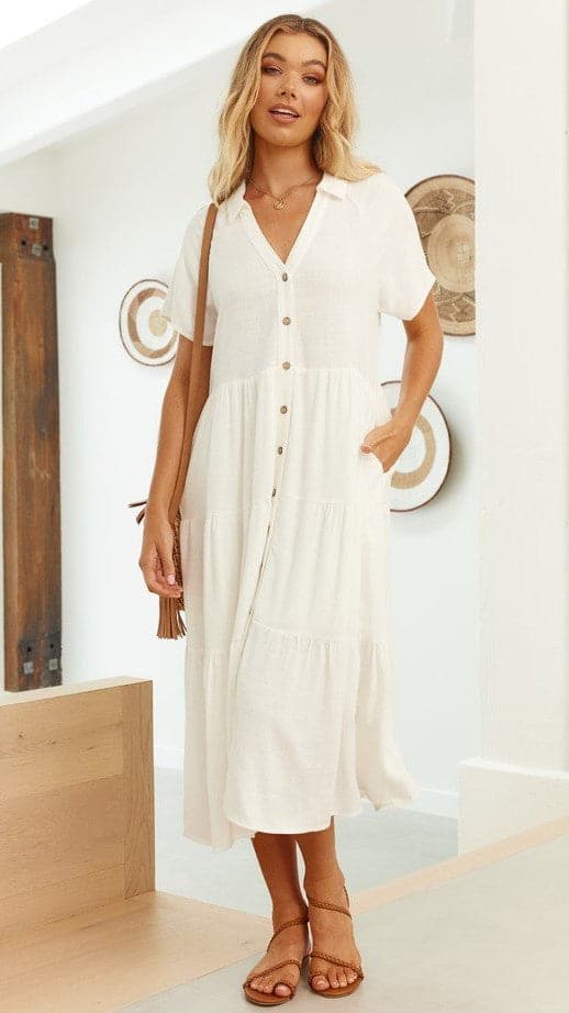 Kimberly Midi Dress White