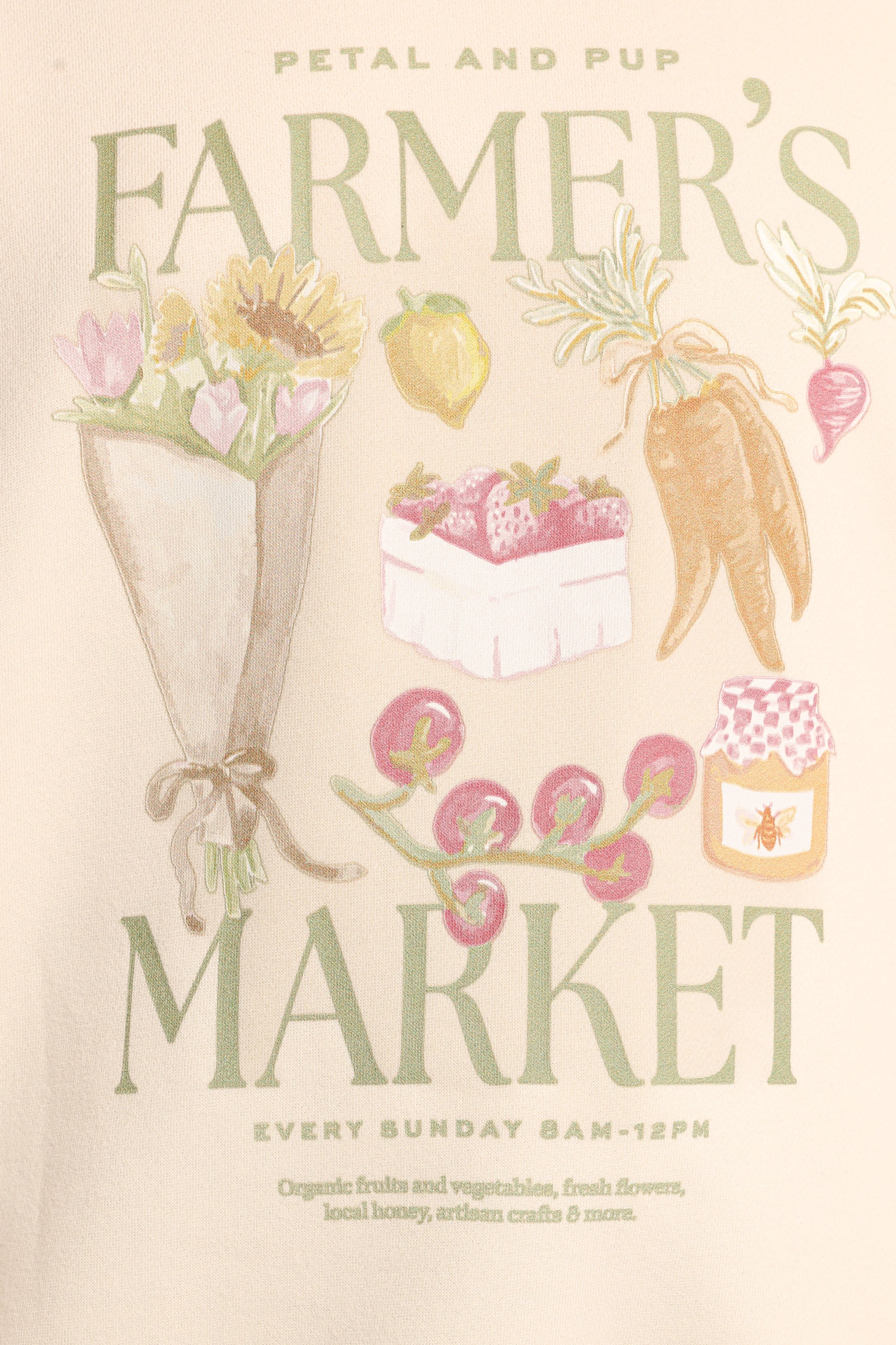 Farmers Market Sweatshirt Cream