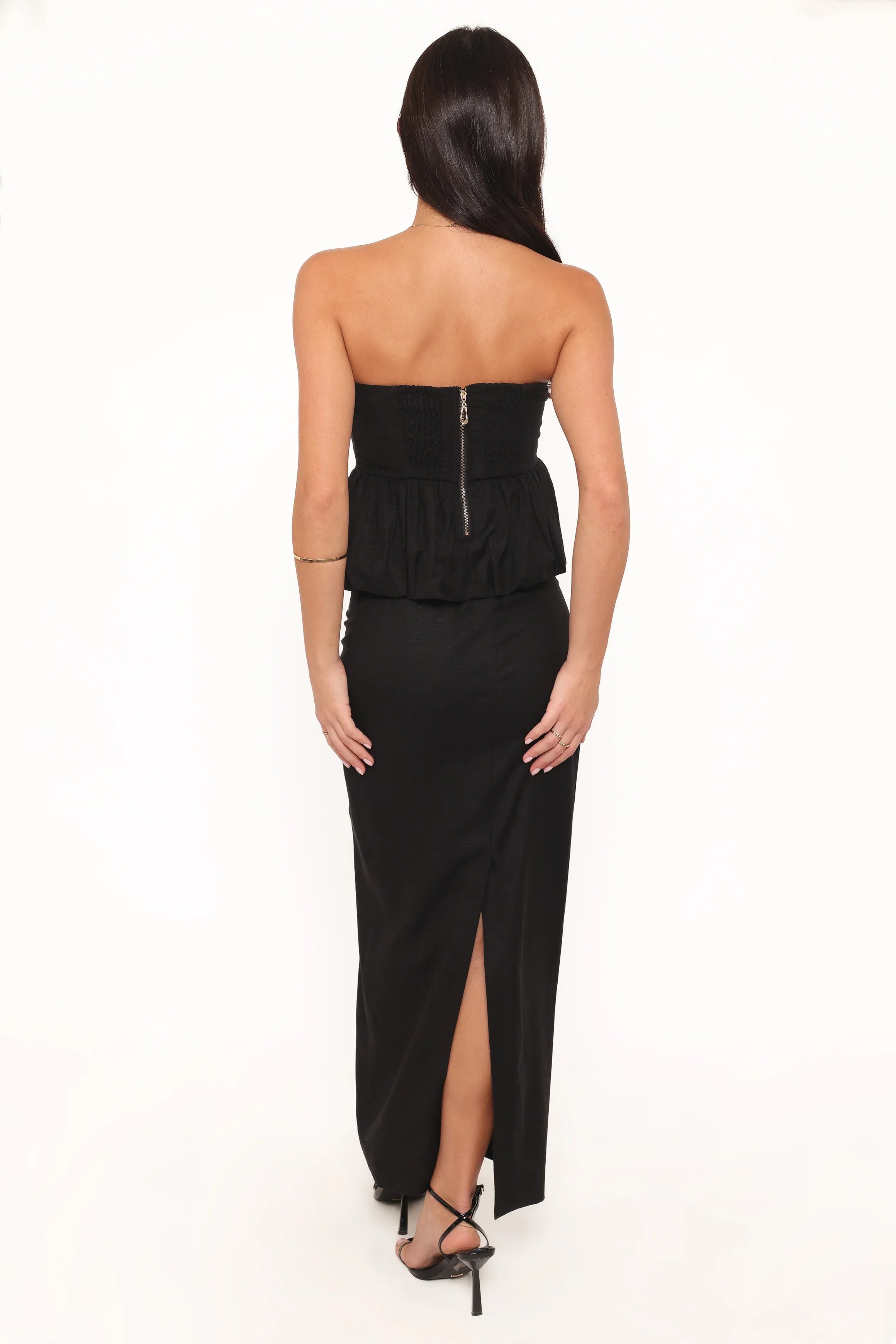 Ursa Fitted Column Skirt Black