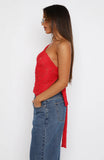 Its A Love Story Lace Top Red