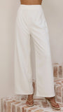 Javana Asymmetrical Top and Pants Set White