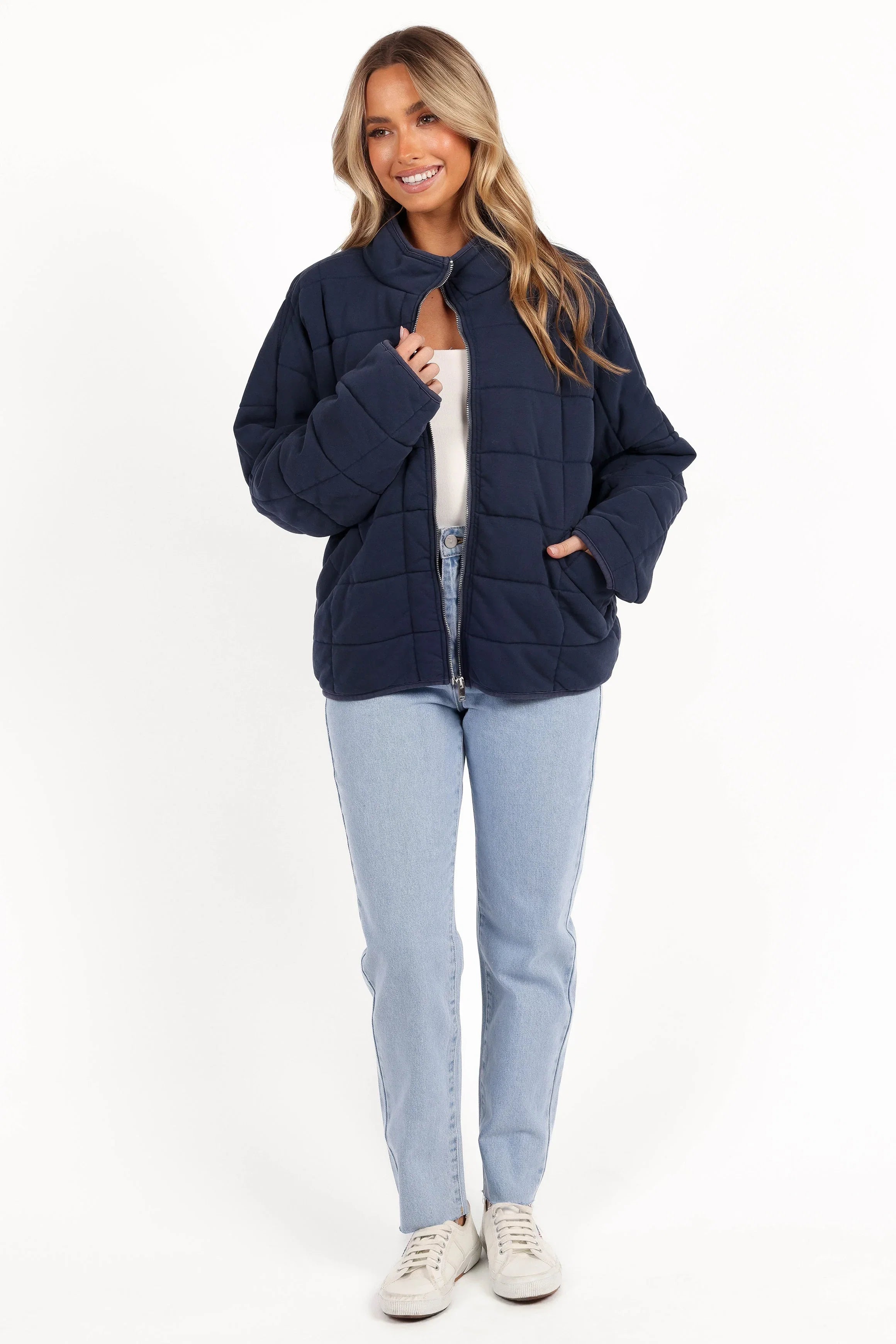 Alegra Quilted Jacket Navy