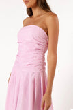 Avalee Strapless Maxi Dress Pink Stripe
