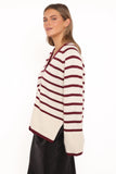 Aydee Cardigan Cherry Stripe