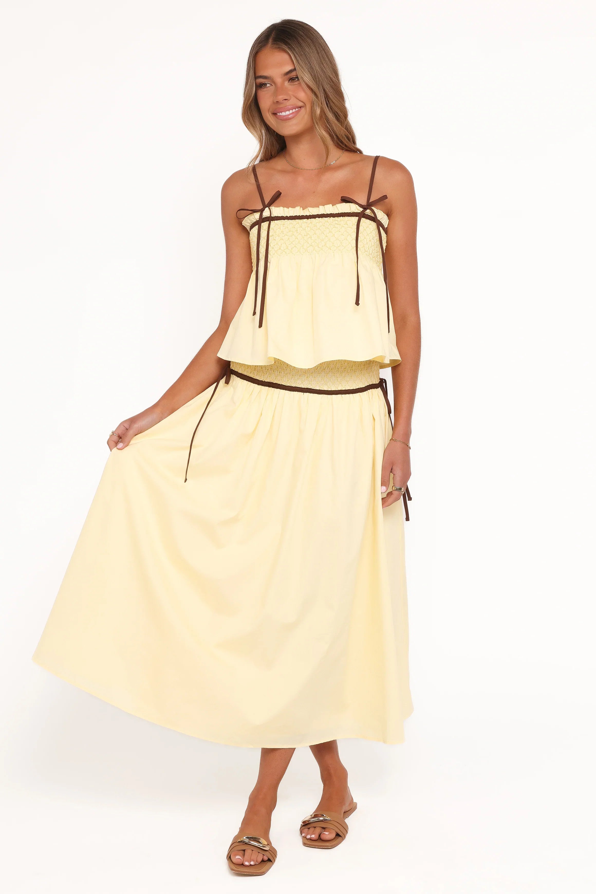 Mireille Baby Doll Top Lemon