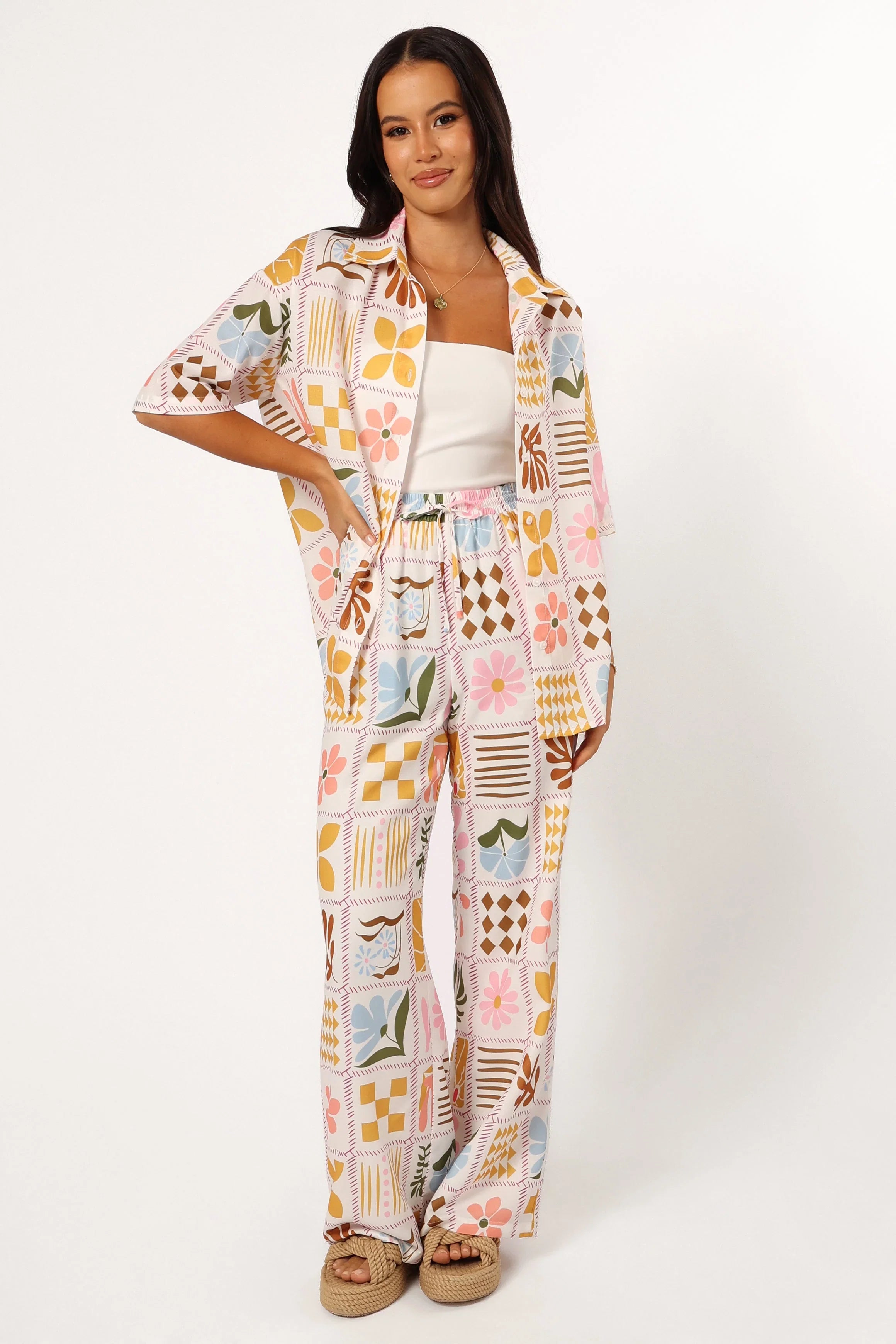 Shay Pant White Multi