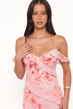 Alexia Off Shoulder Maxi Dress Pink Floral