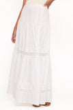 Peony Maxi Skirt White