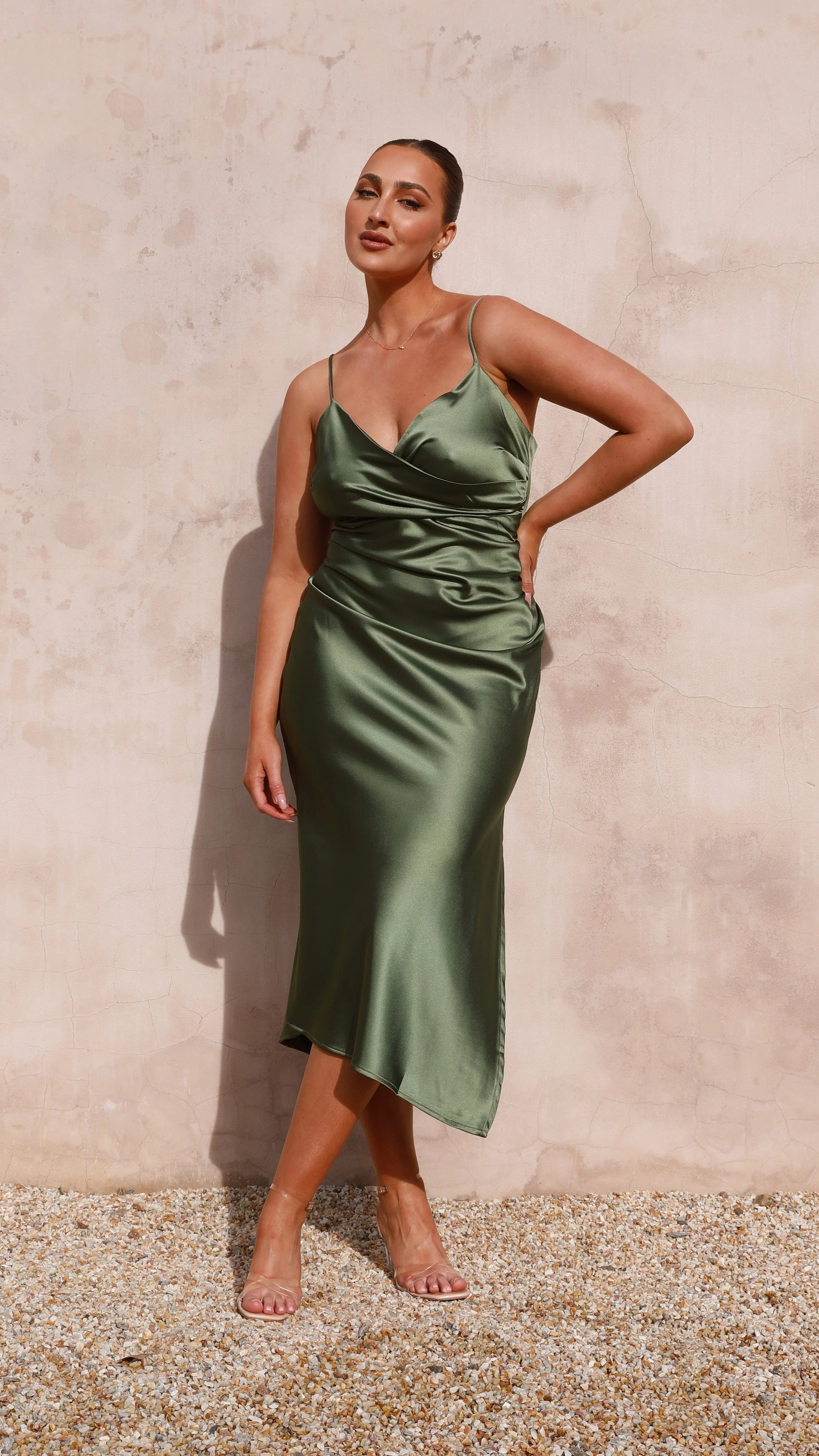 Monte Midi Dress Olive