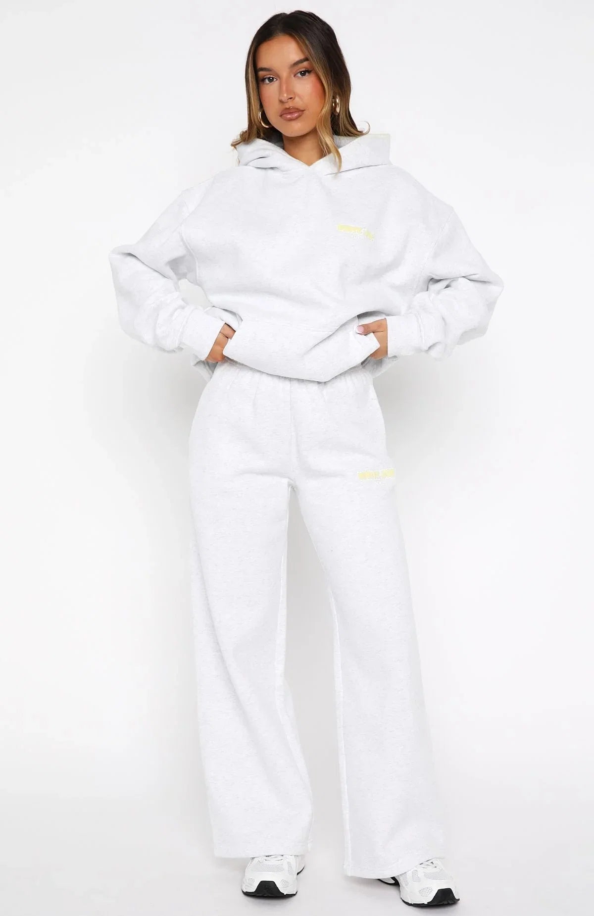 Vol 1 Wide Leg Sweatpants Grey Marle