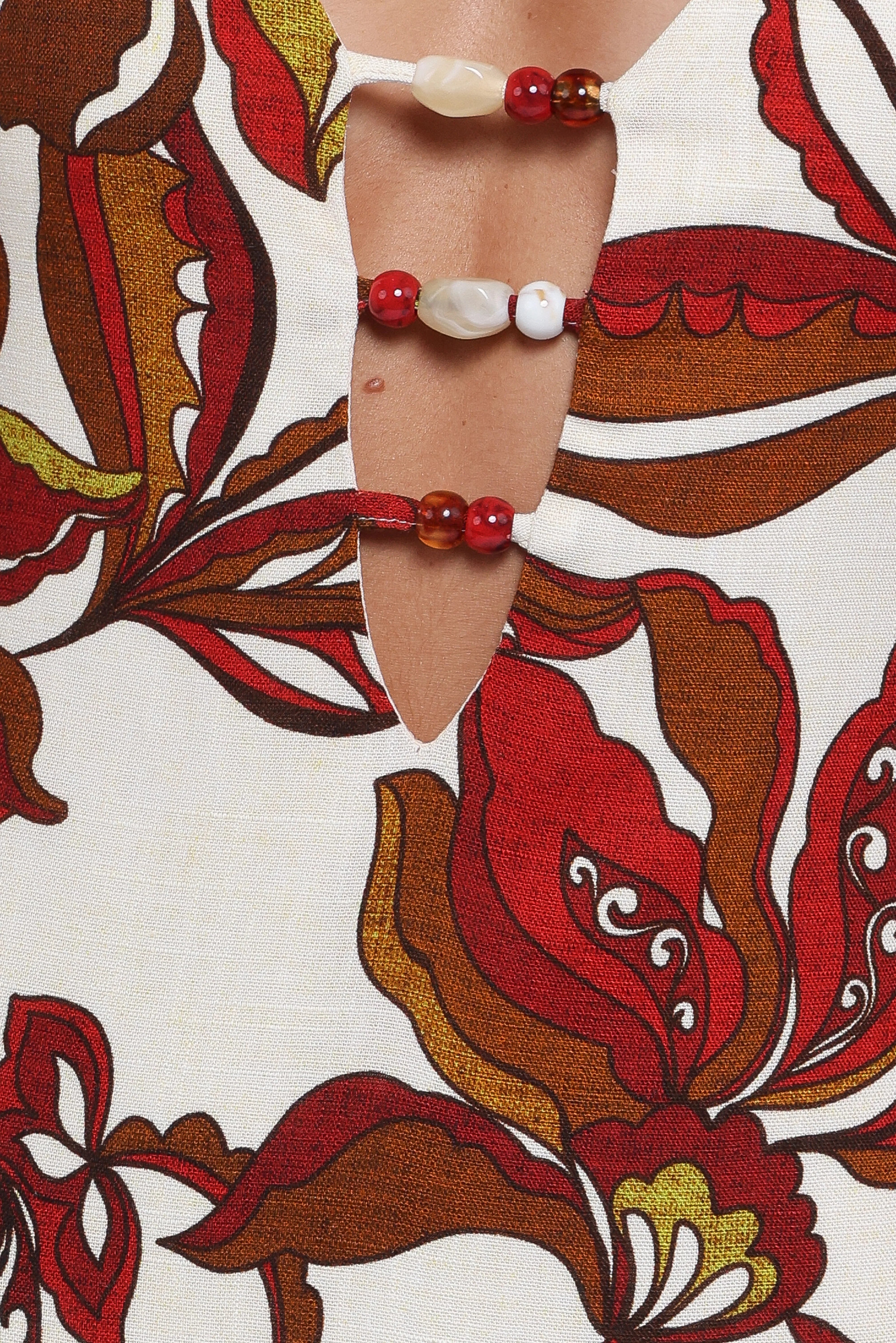 Inala Maxi Dress Brown Floral