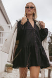 Hart Long Sleeve Mini Dress Black