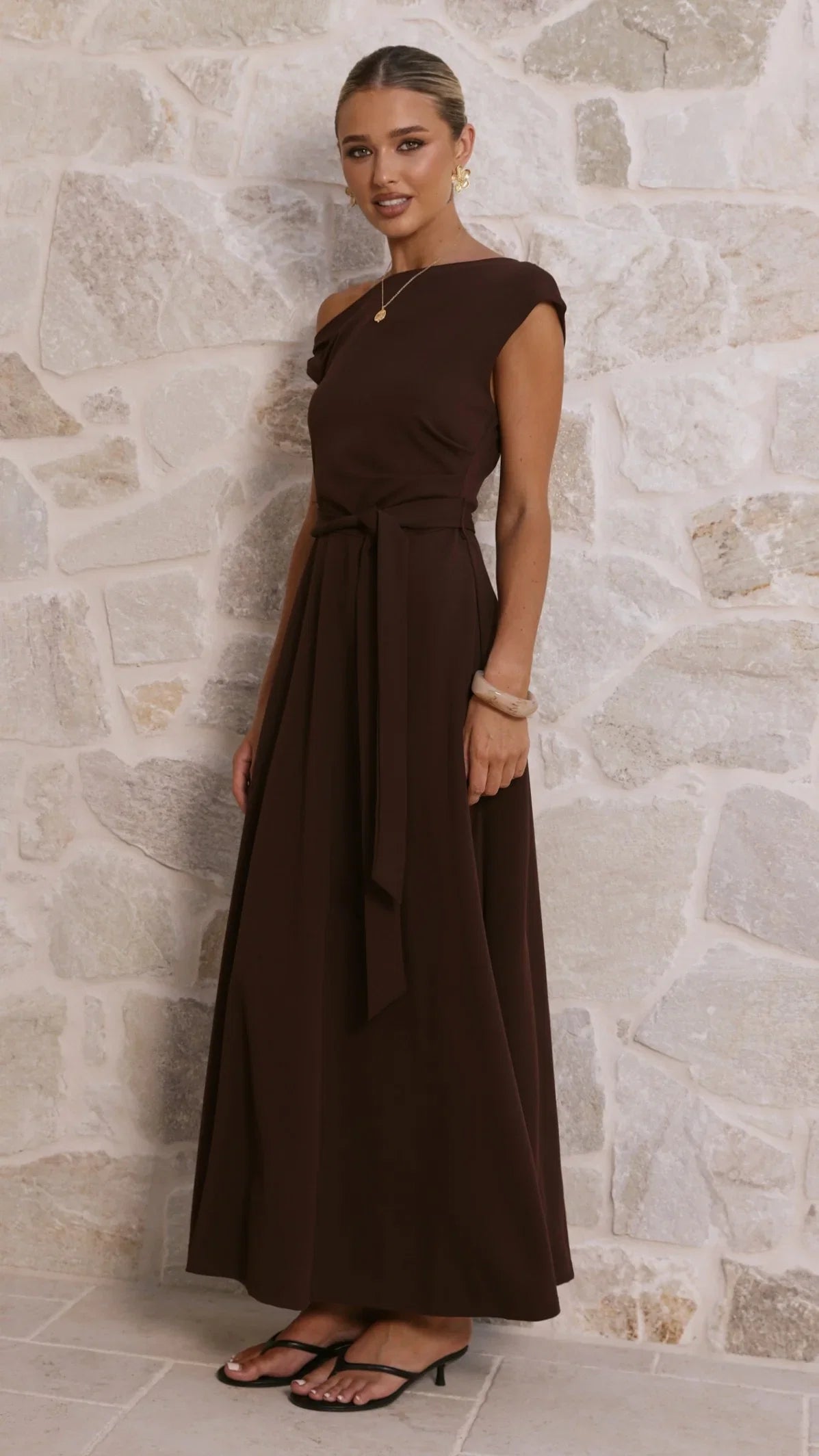 Gemma Maxi Dress Chocolate