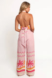 Aryn Halterneck Jumpsuit Pink Palm
