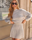 Aura Pleated Knit Mini Skirt