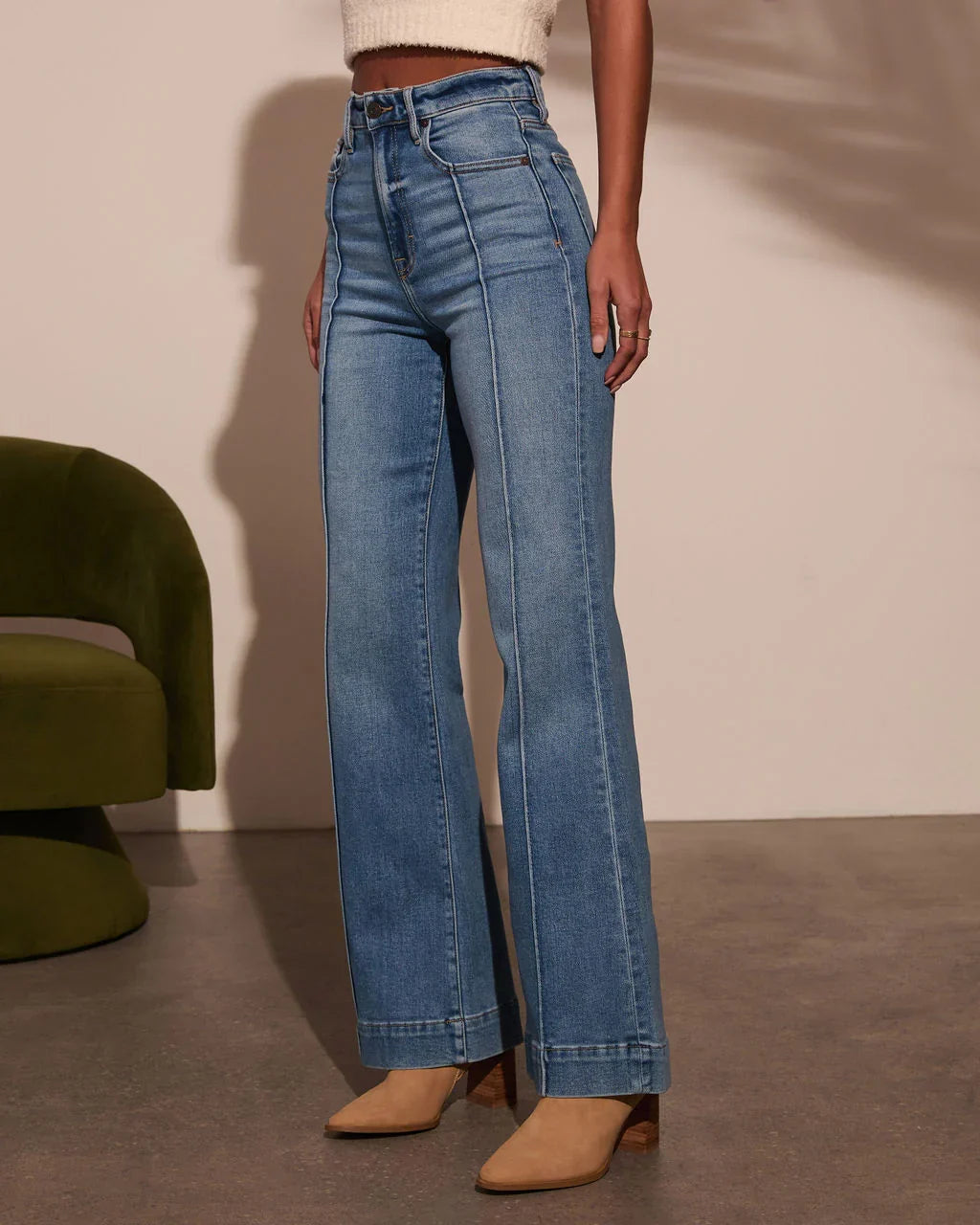 Kyleen Super Stretch Pintuck Flare Jean
