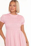 Darla Puff Sleeve Dress Pink