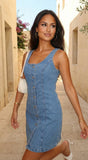 Elba Demin Mini Dress Blue