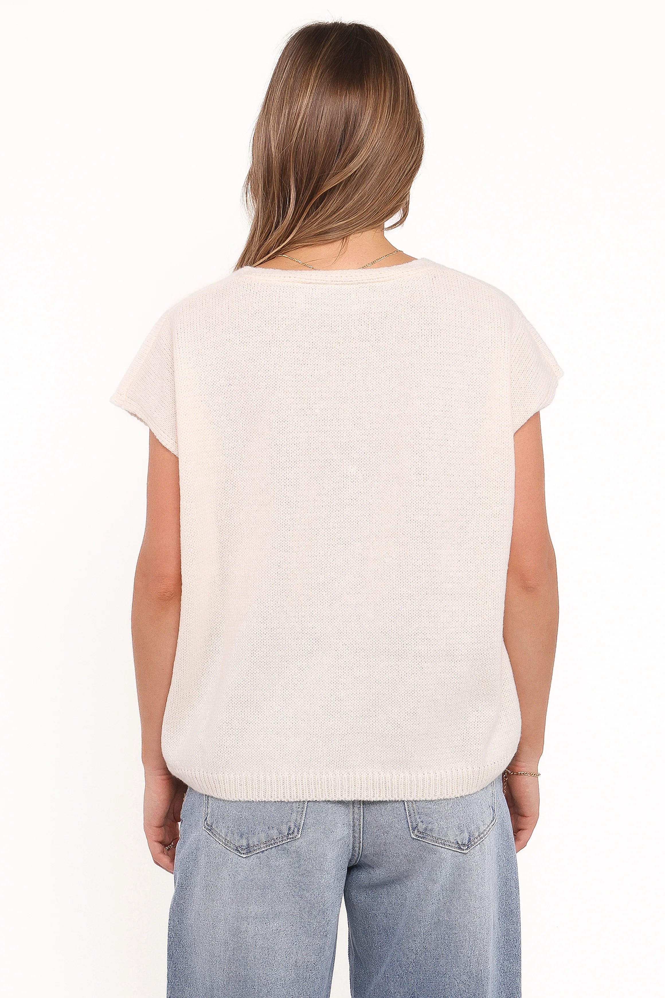 Mariana Knit Vest Cream
