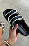 Joe Sandals Black Cream