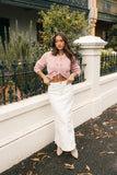 Wilde Bow Front Cardigan Blush