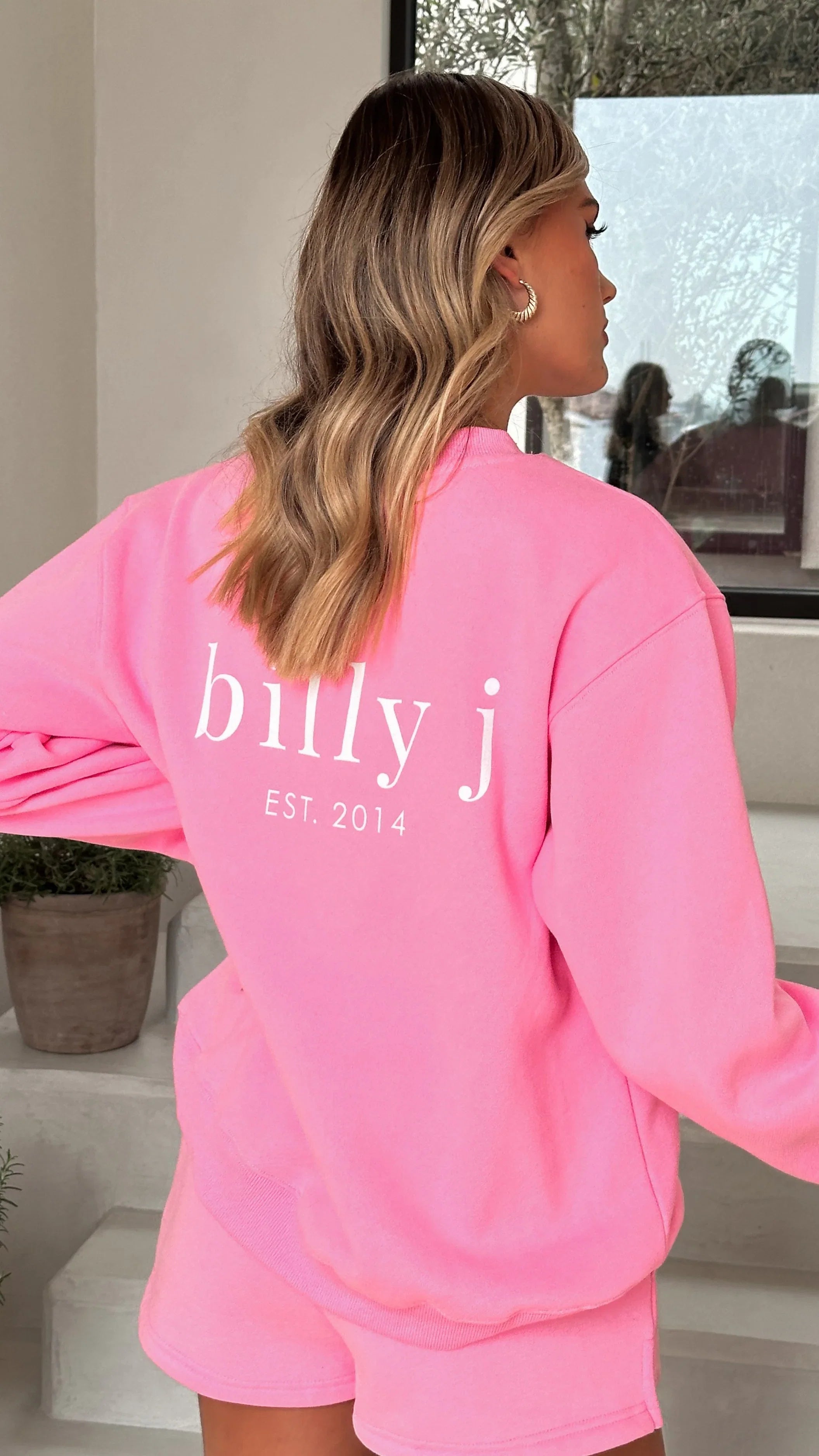 Billy J Crewneck Jumper Pink