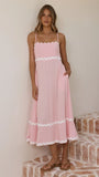 Seraphina Maxi Dress Pink White