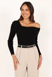 Aleena Knit Top Black