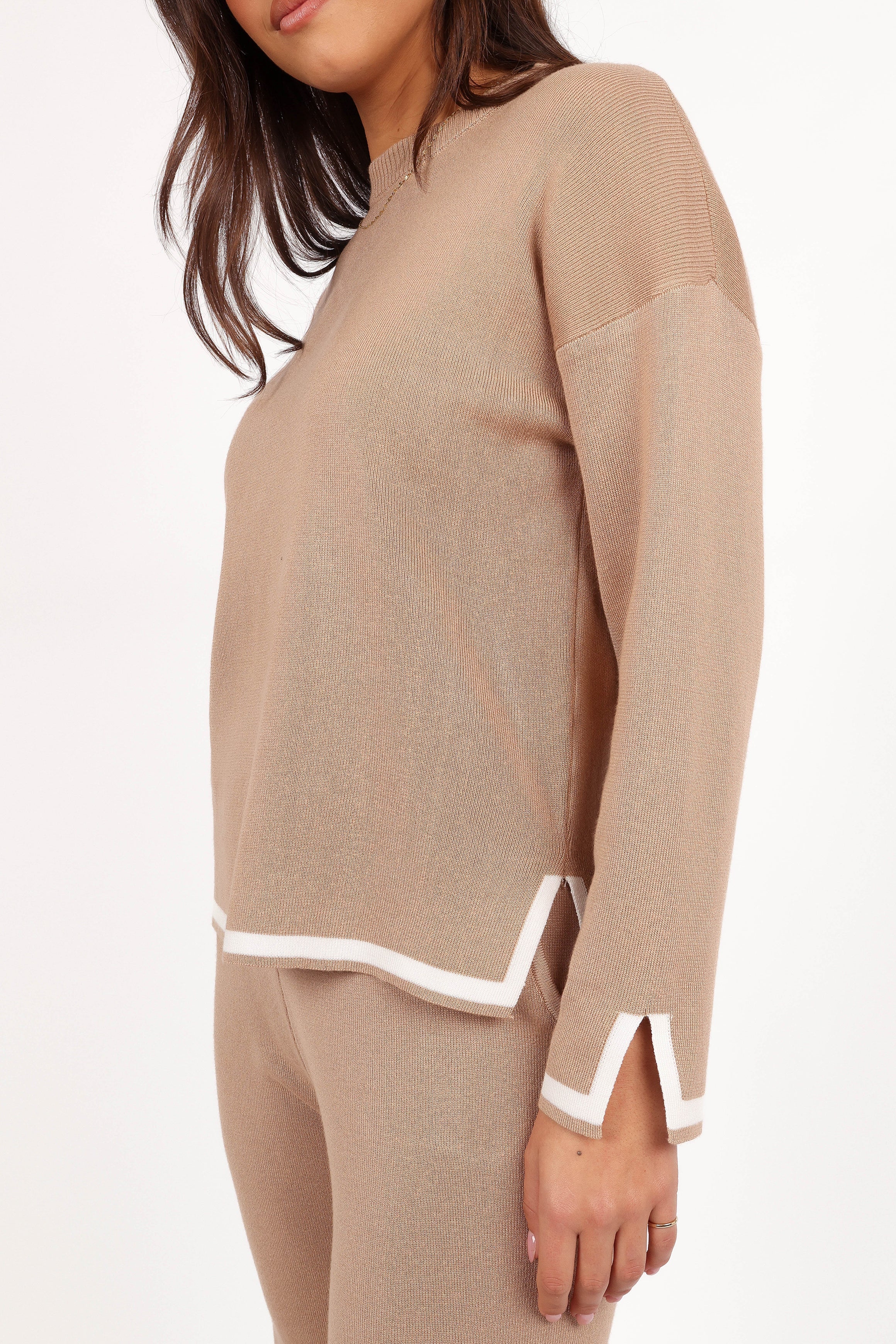 Nathan Two Piece Knit Set Latte