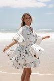 Marguerite Mini Dress Blue Floral