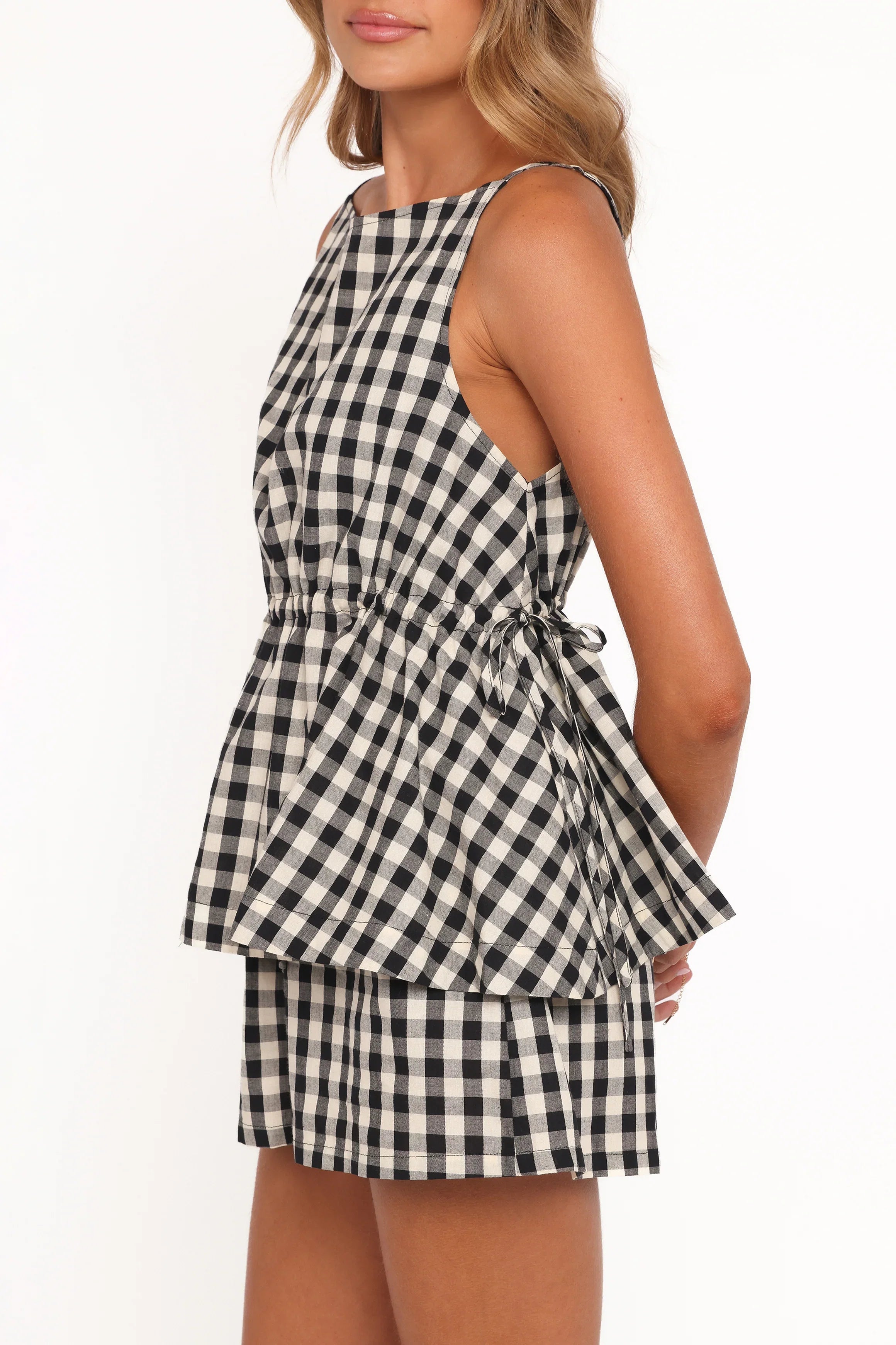 Rory Top Black Gingham