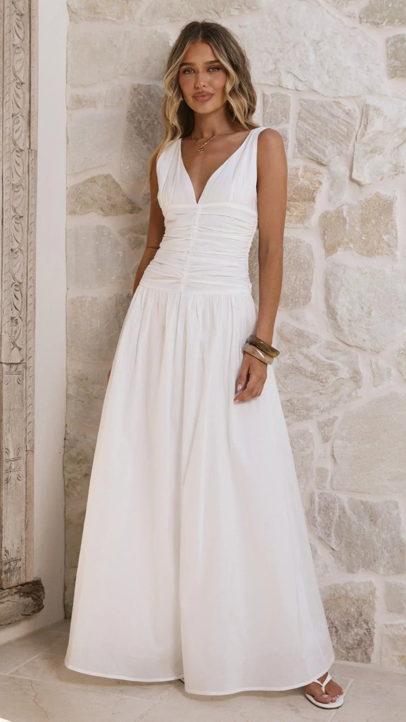 Sanya Maxi Dress White