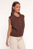 Weston Knit Vest Dark Chocolate